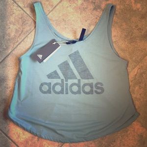 NWT Adidas logo workout tank size L